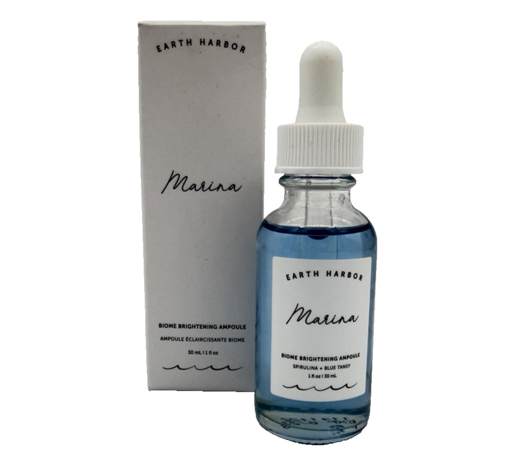 NIB Earth Harbor Naturals Marina Biome Brightening Ampoule 1 fl.oz Serum Drops